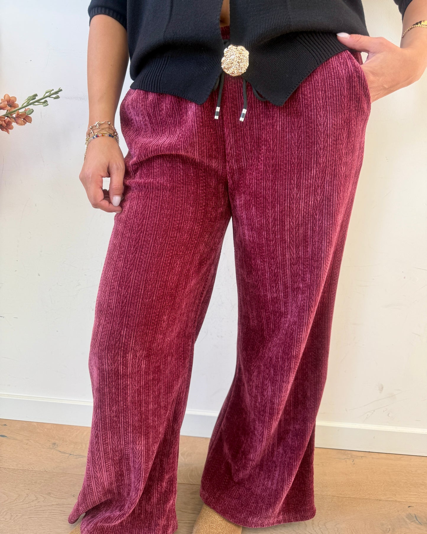Pantalon Isaac bordeaux