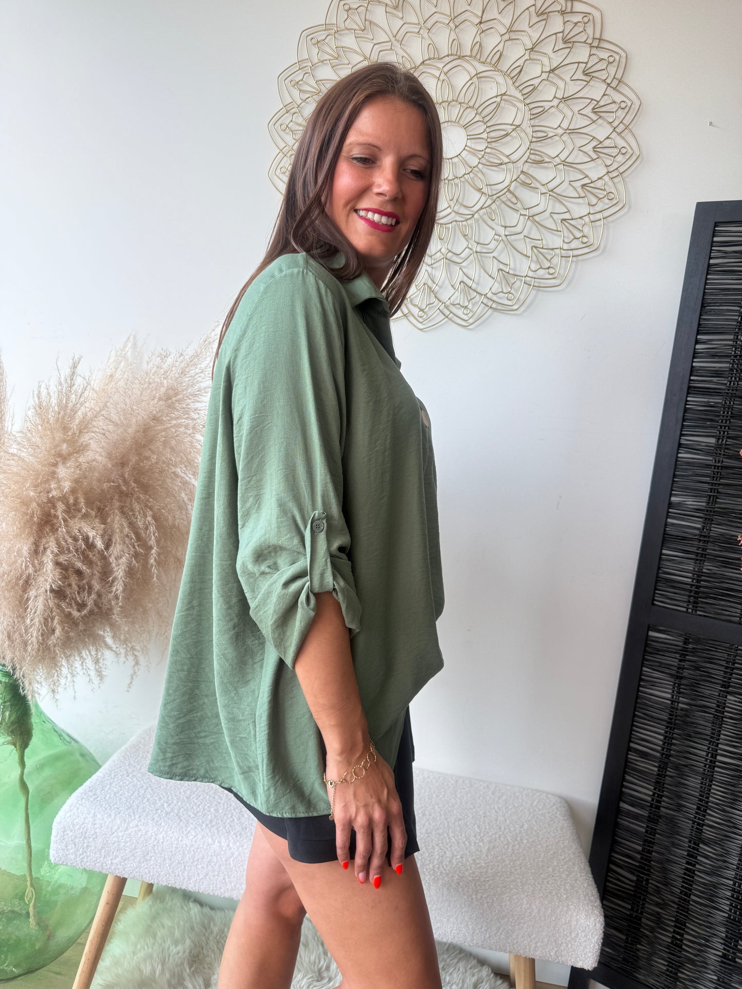 Blouse Célia kaki