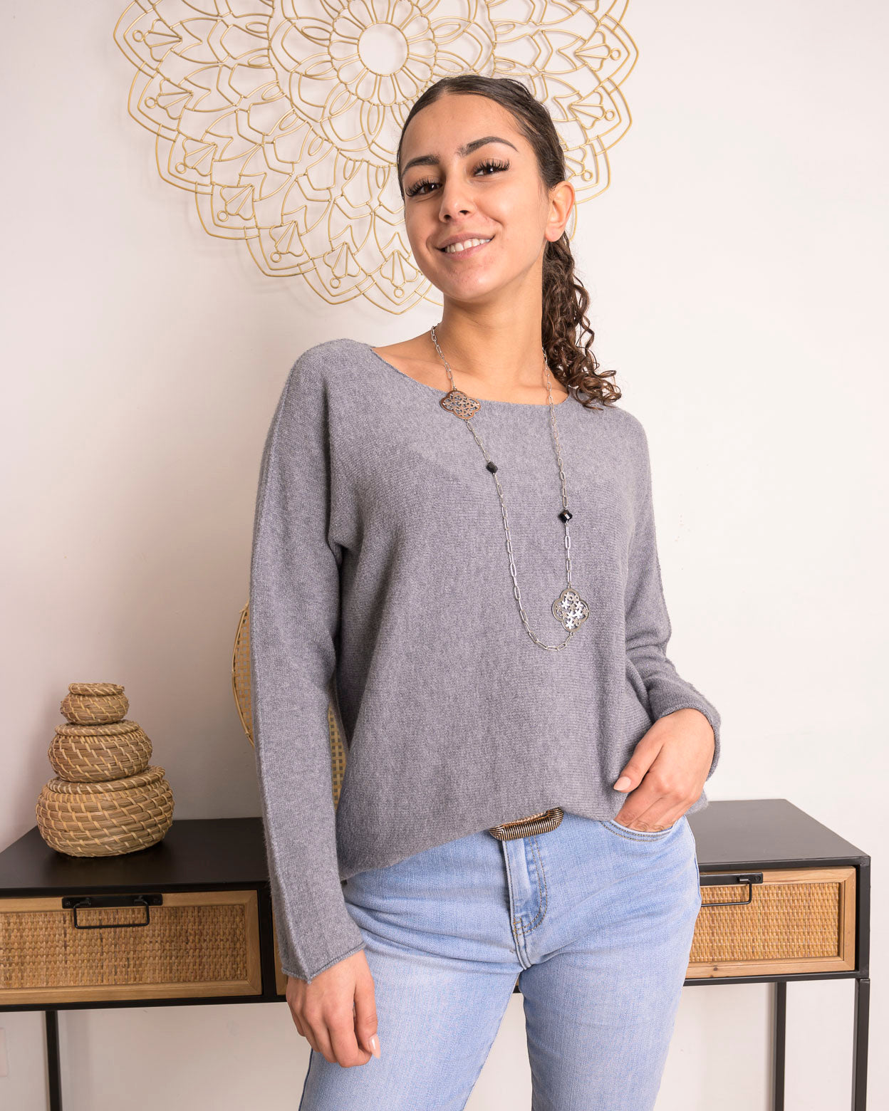 Pull Hélena gris