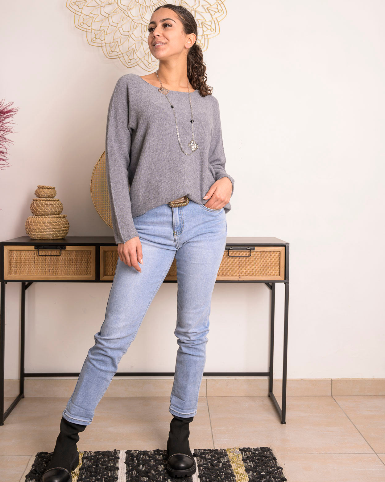 Pull Hélena gris