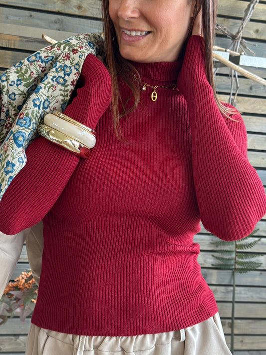 Sous pull Mélodie framboise