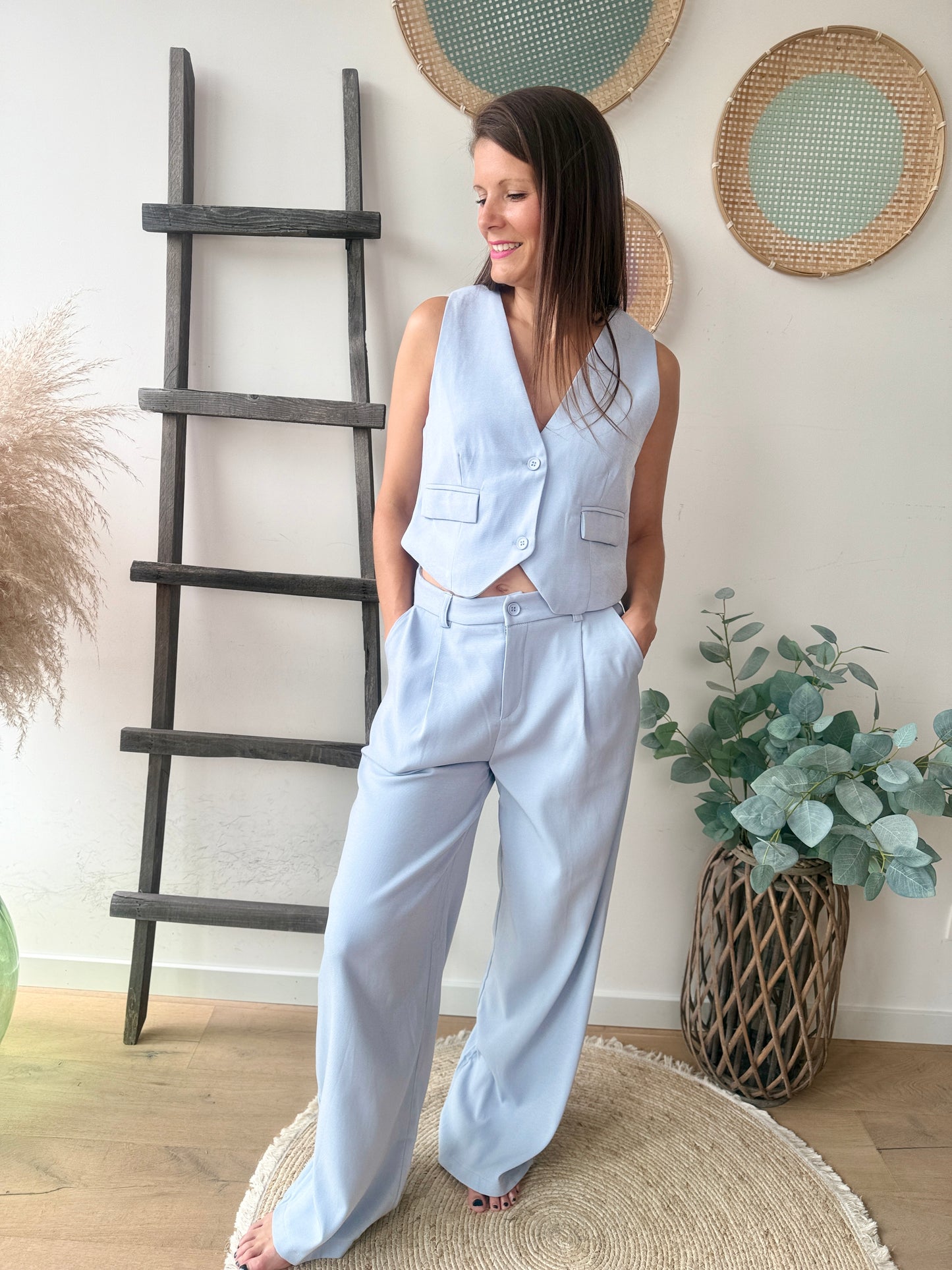 Gilet DARIANE bleu ciel