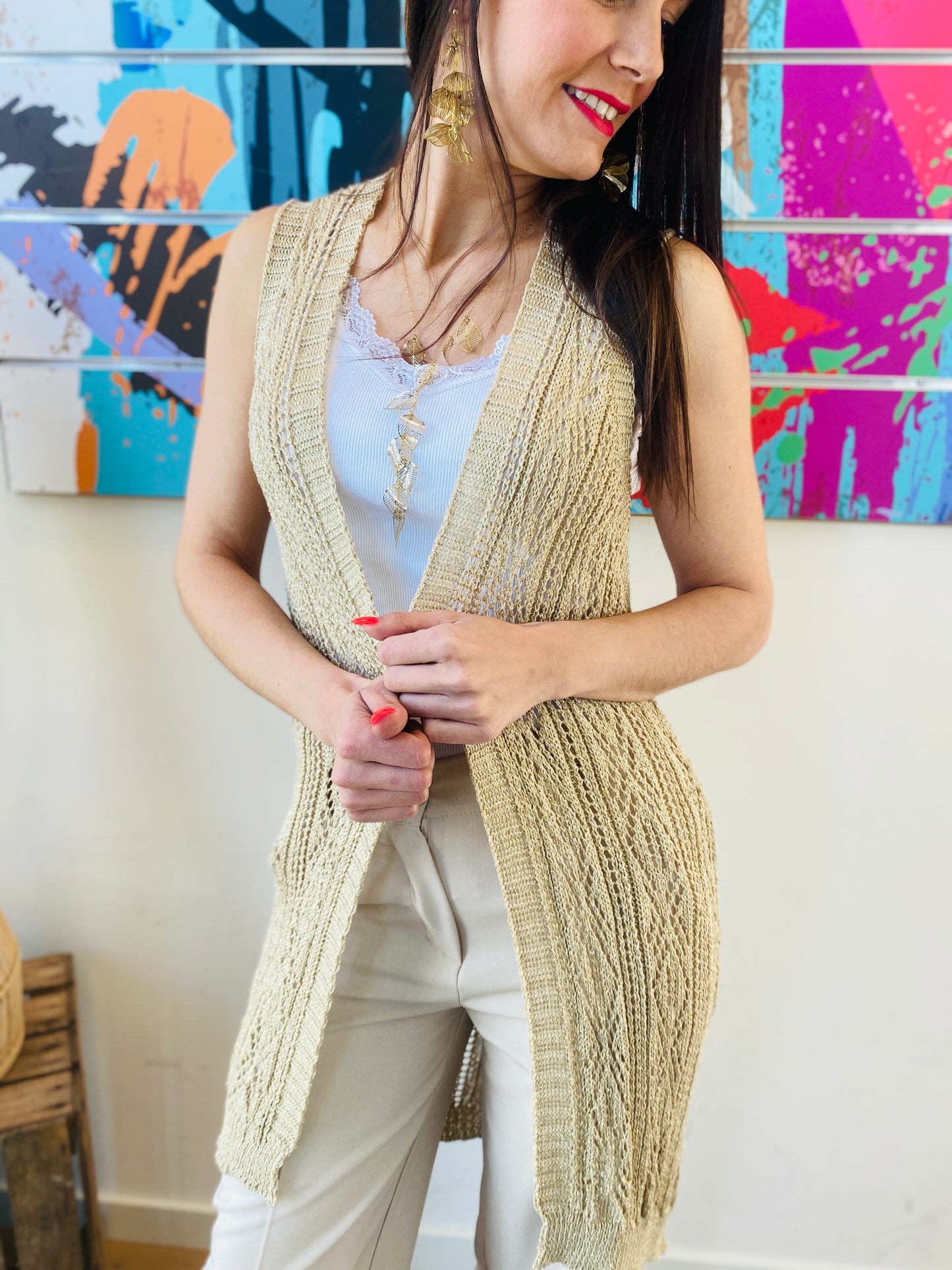 Gilet Véronica doré