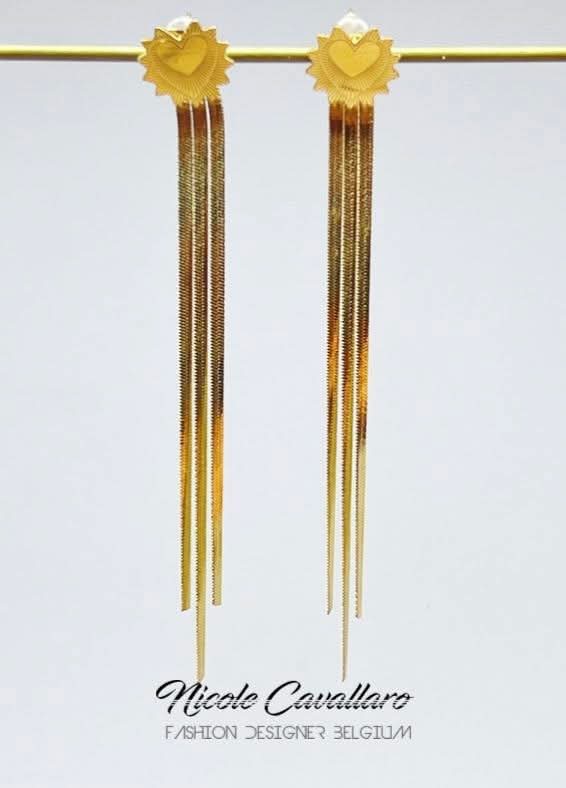 Boucle d'oreille Coeur pendante Nicole cavallaro Bd372