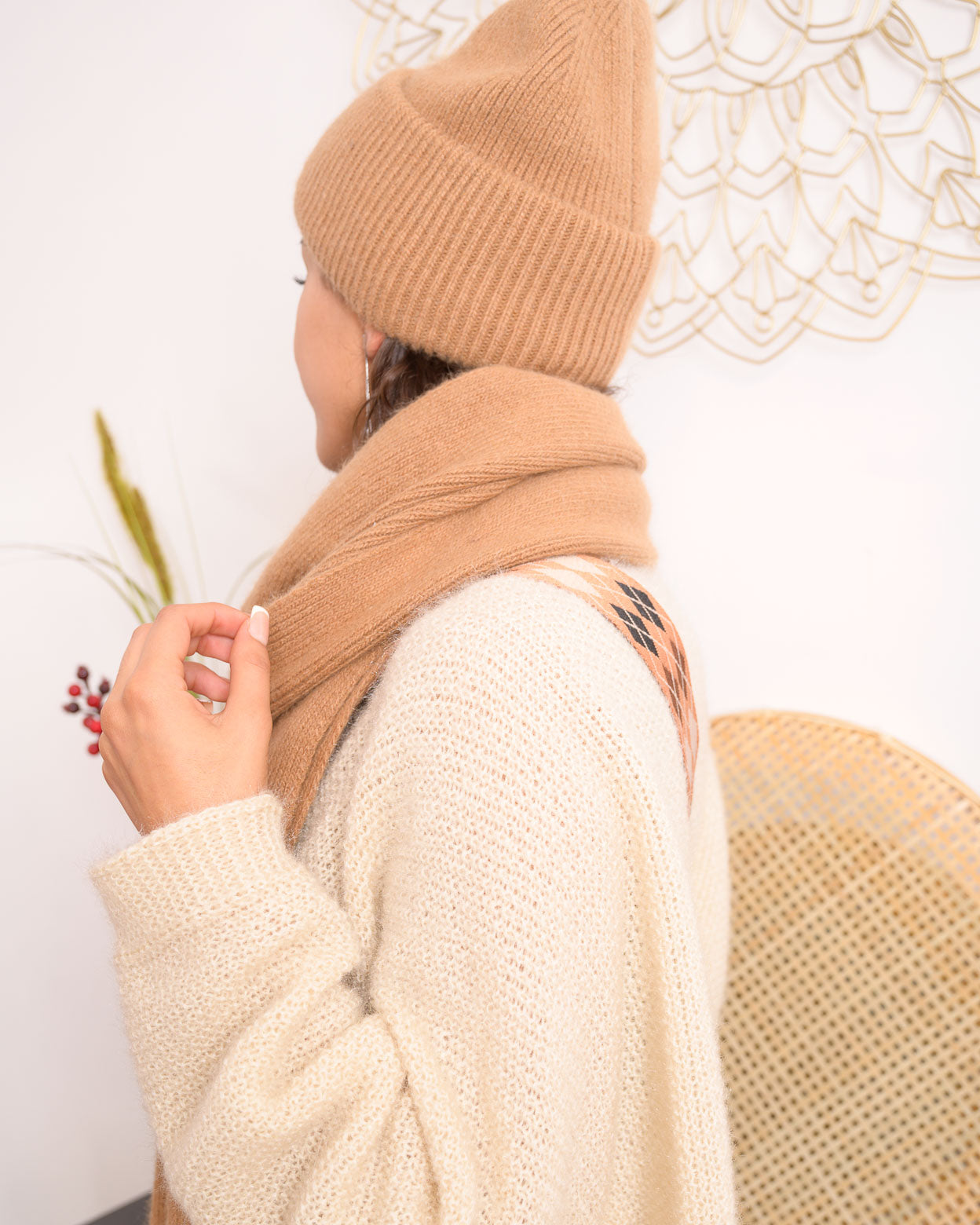 Bonnet Ondine camel