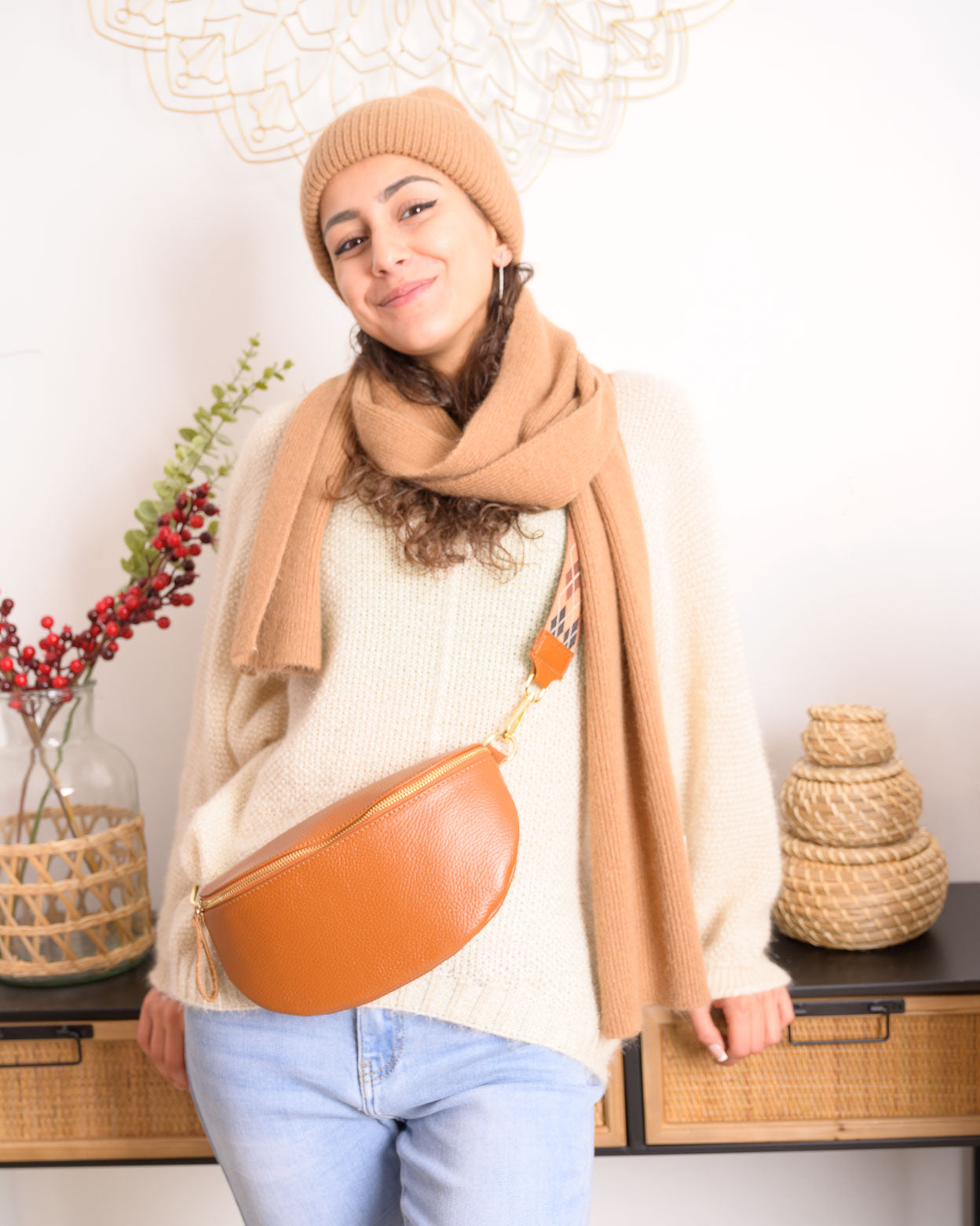 Echarpe Ondine camel