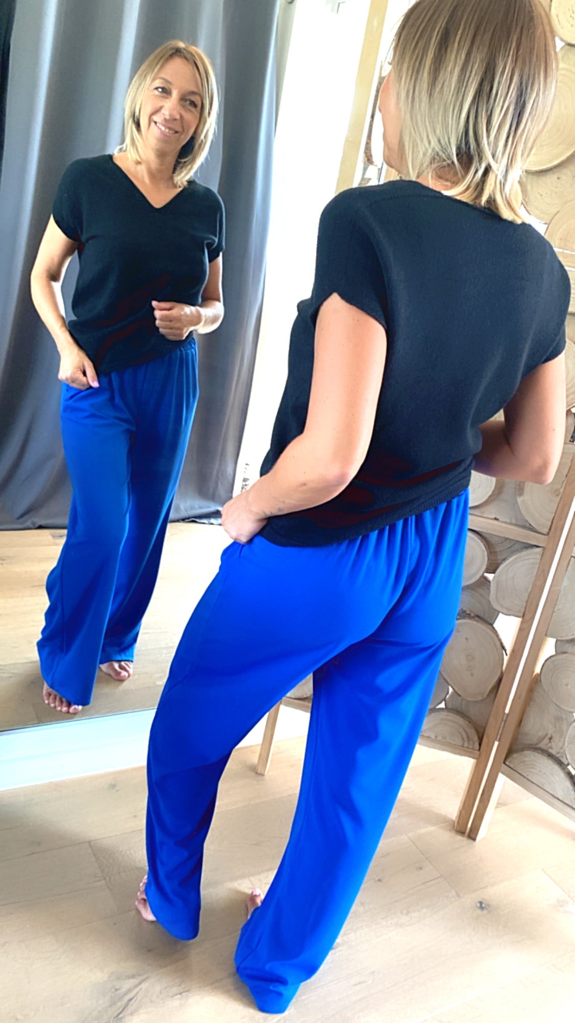 Pantalon Yolène bleu bic