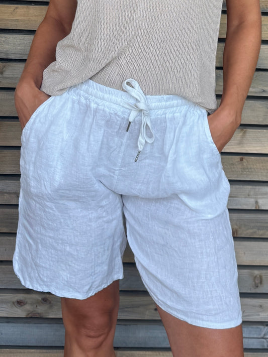 Short Palma blanc