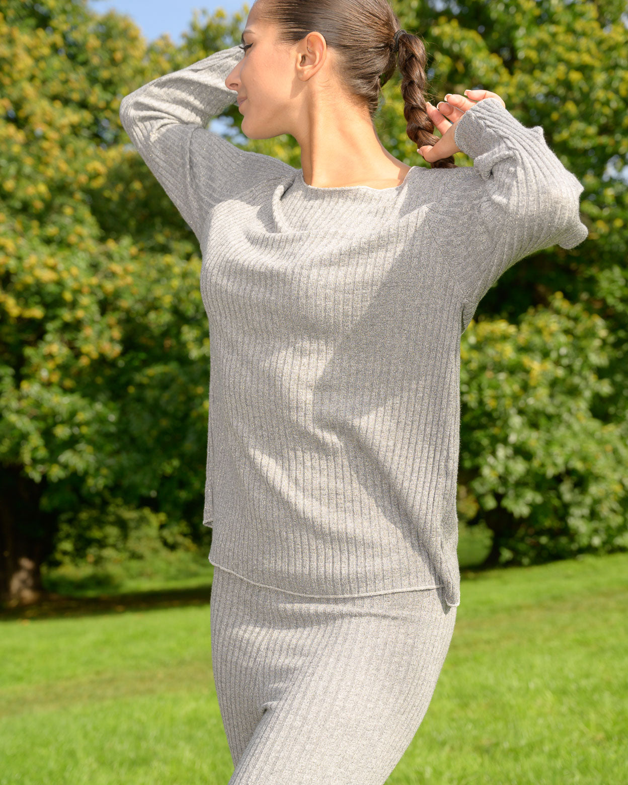 Ensemble cocooning Malia gris