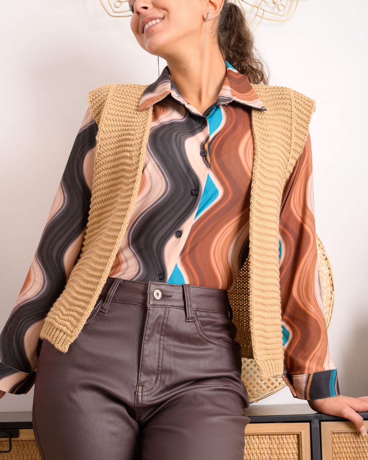 Gilet Maxence camel