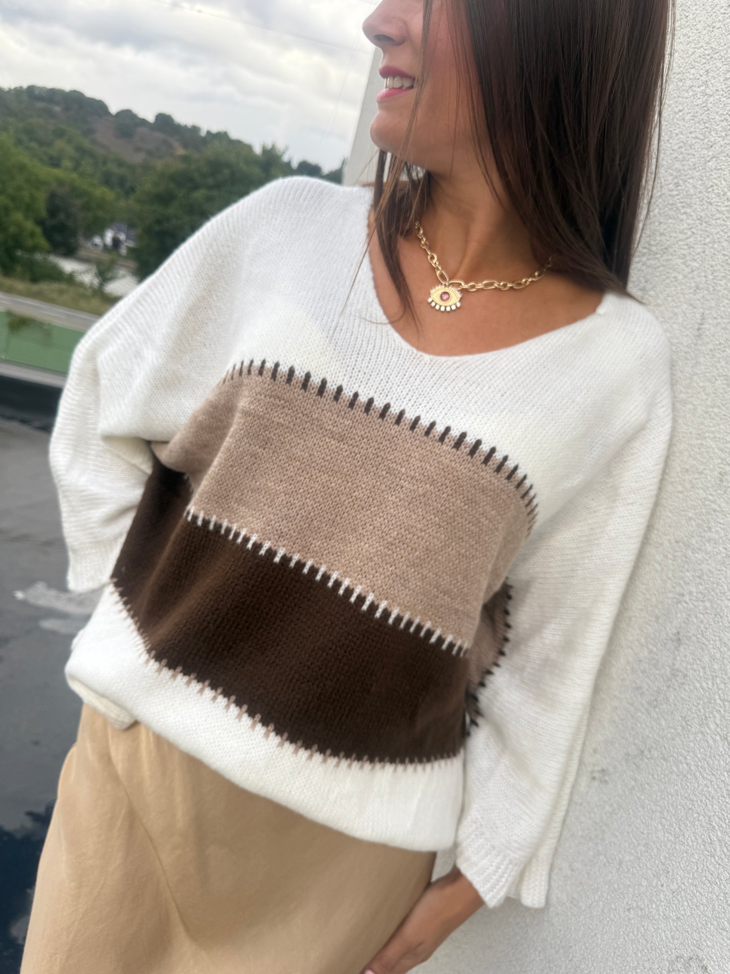 Pull Izak blanc
