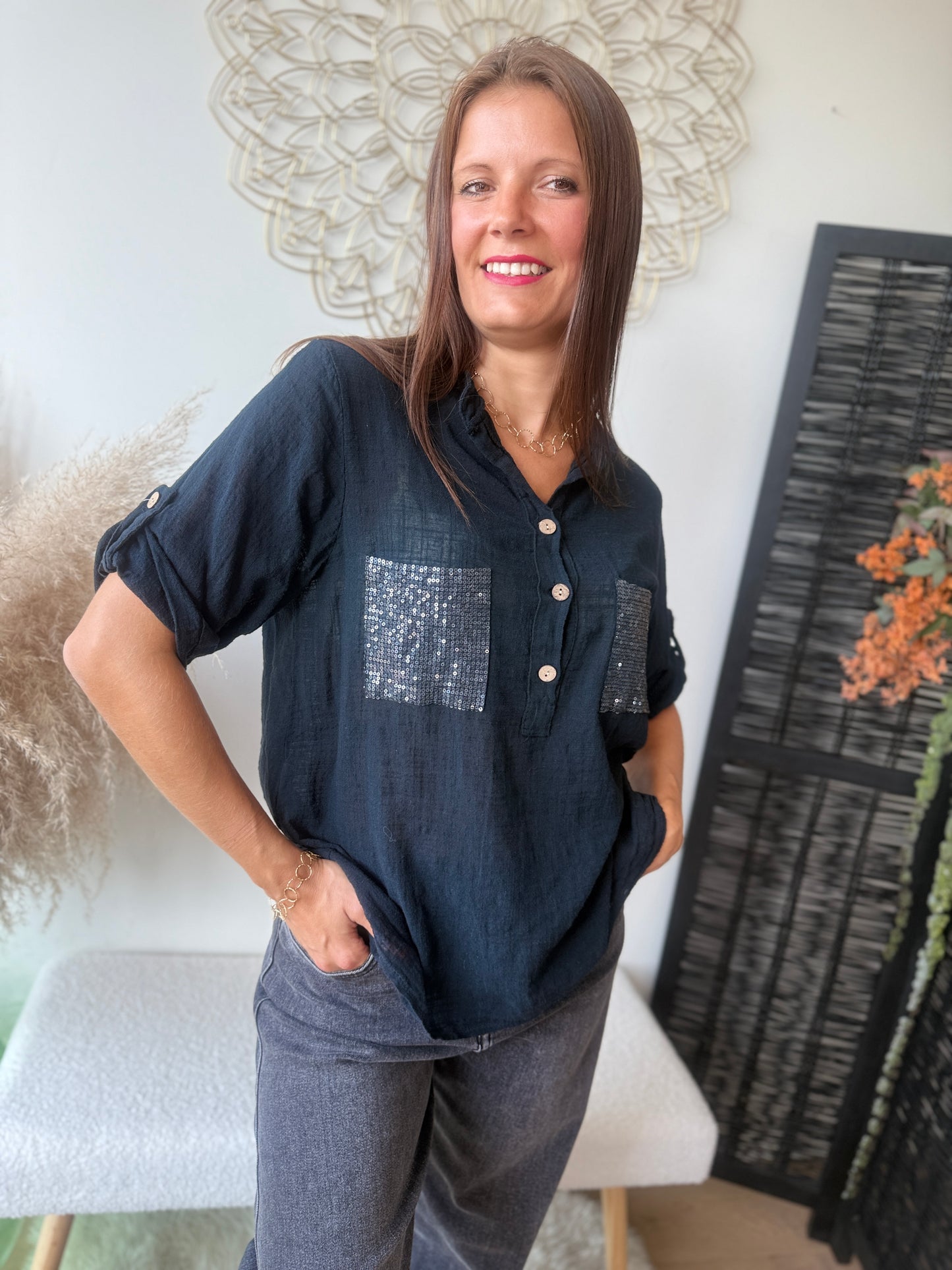 BLOUSE Anna noir
