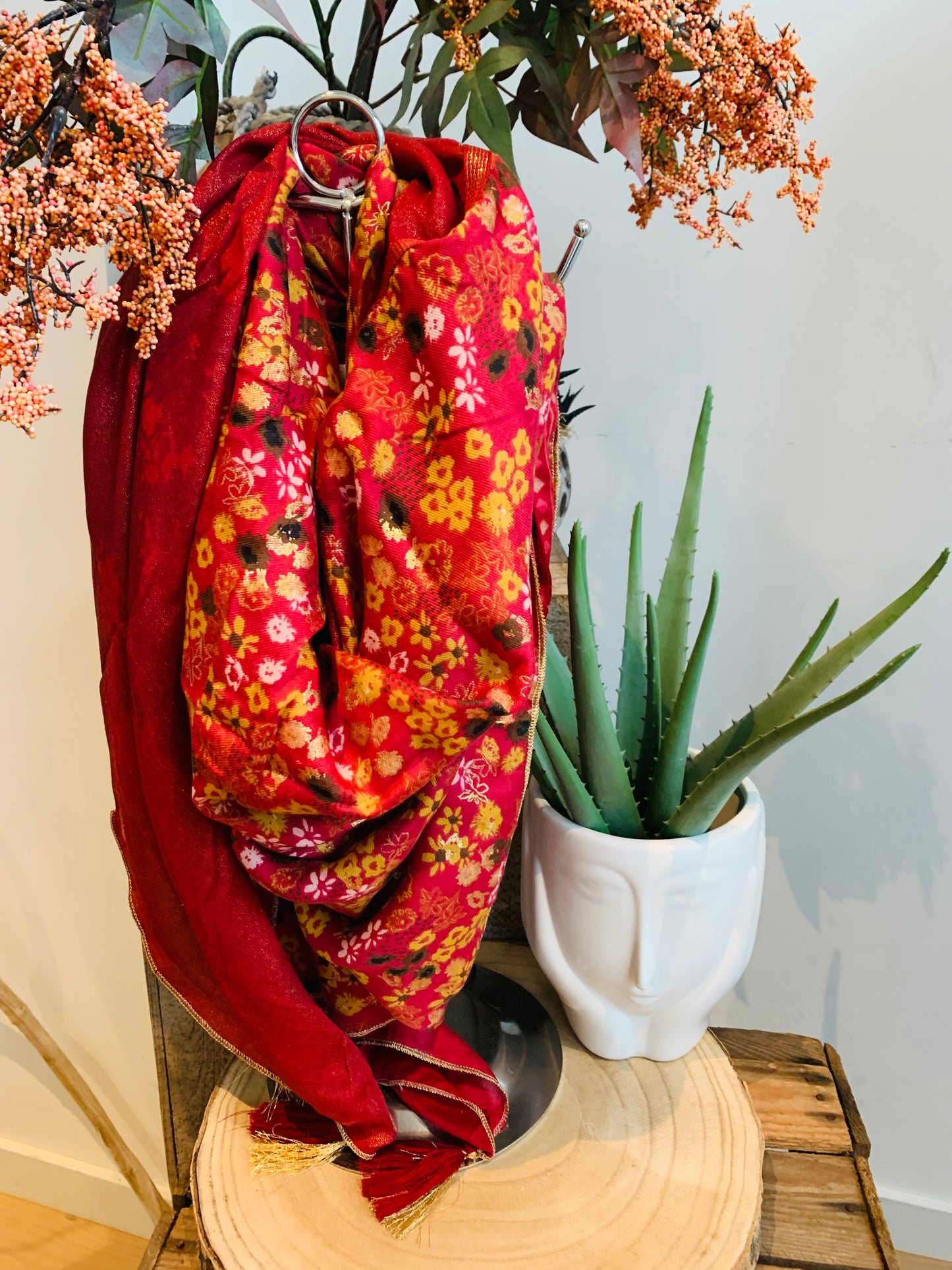 Foulard Leeloo bordeaux