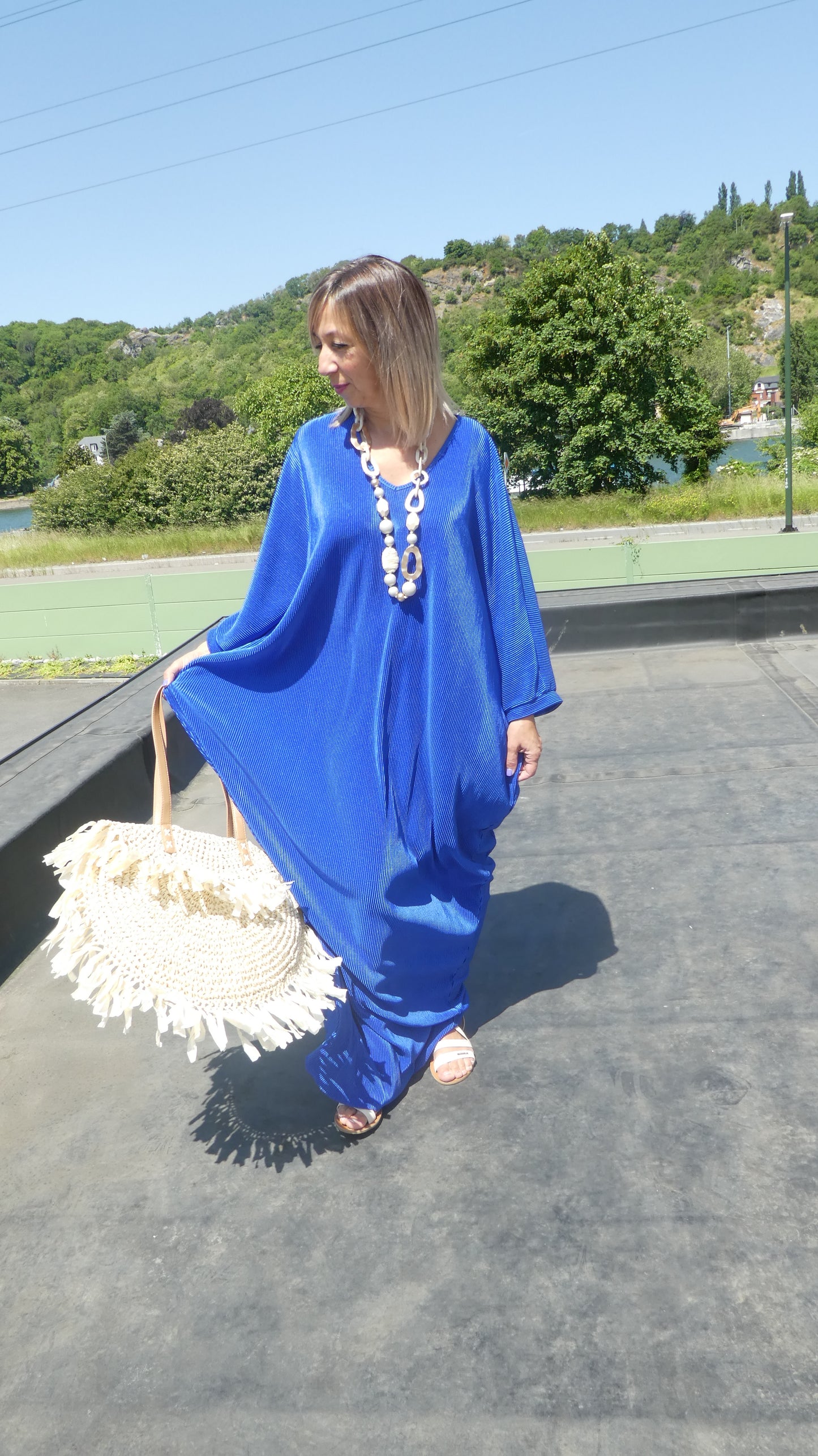 Robe Leslie BLEU BIC