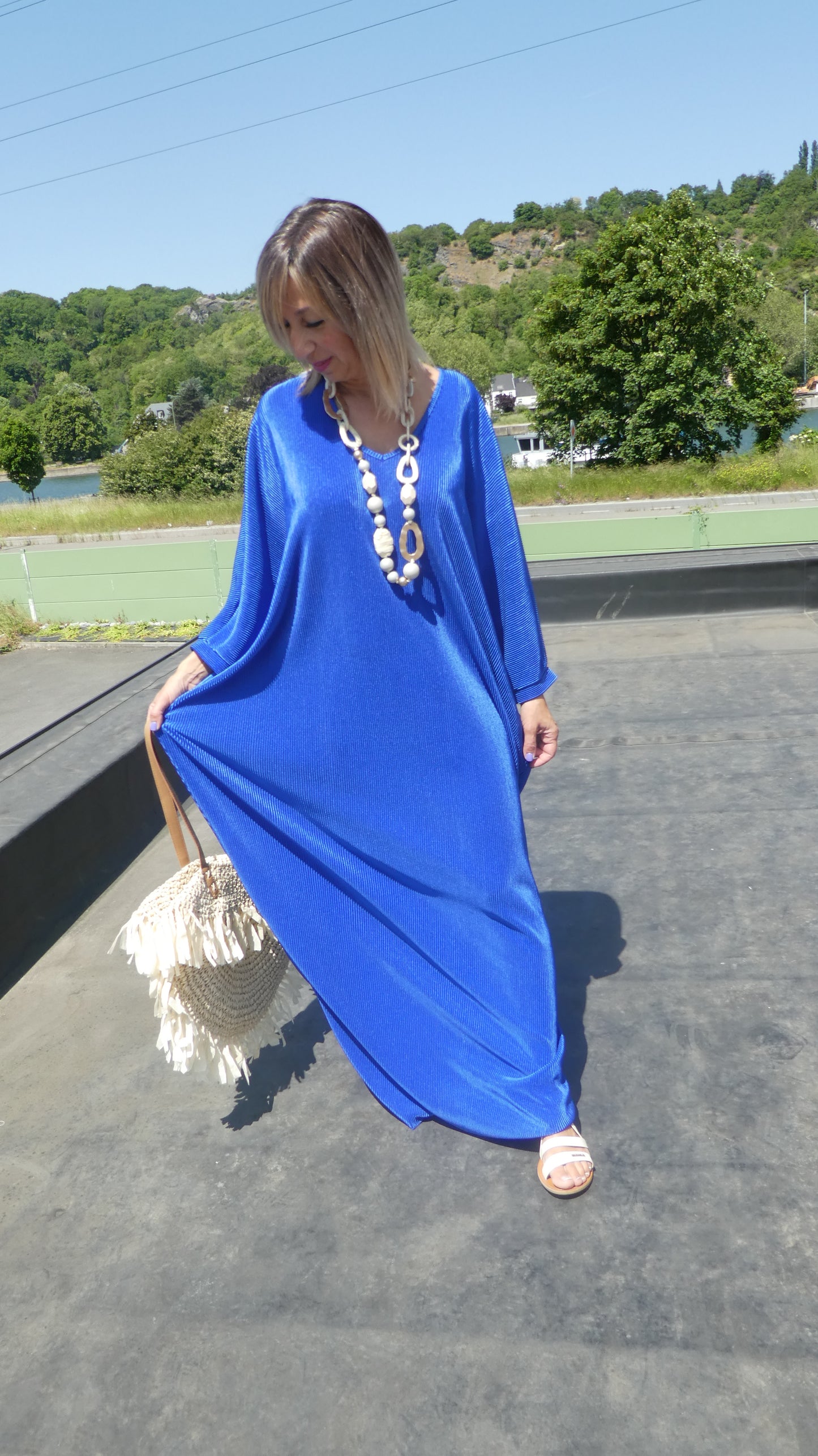 Robe Leslie BLEU BIC