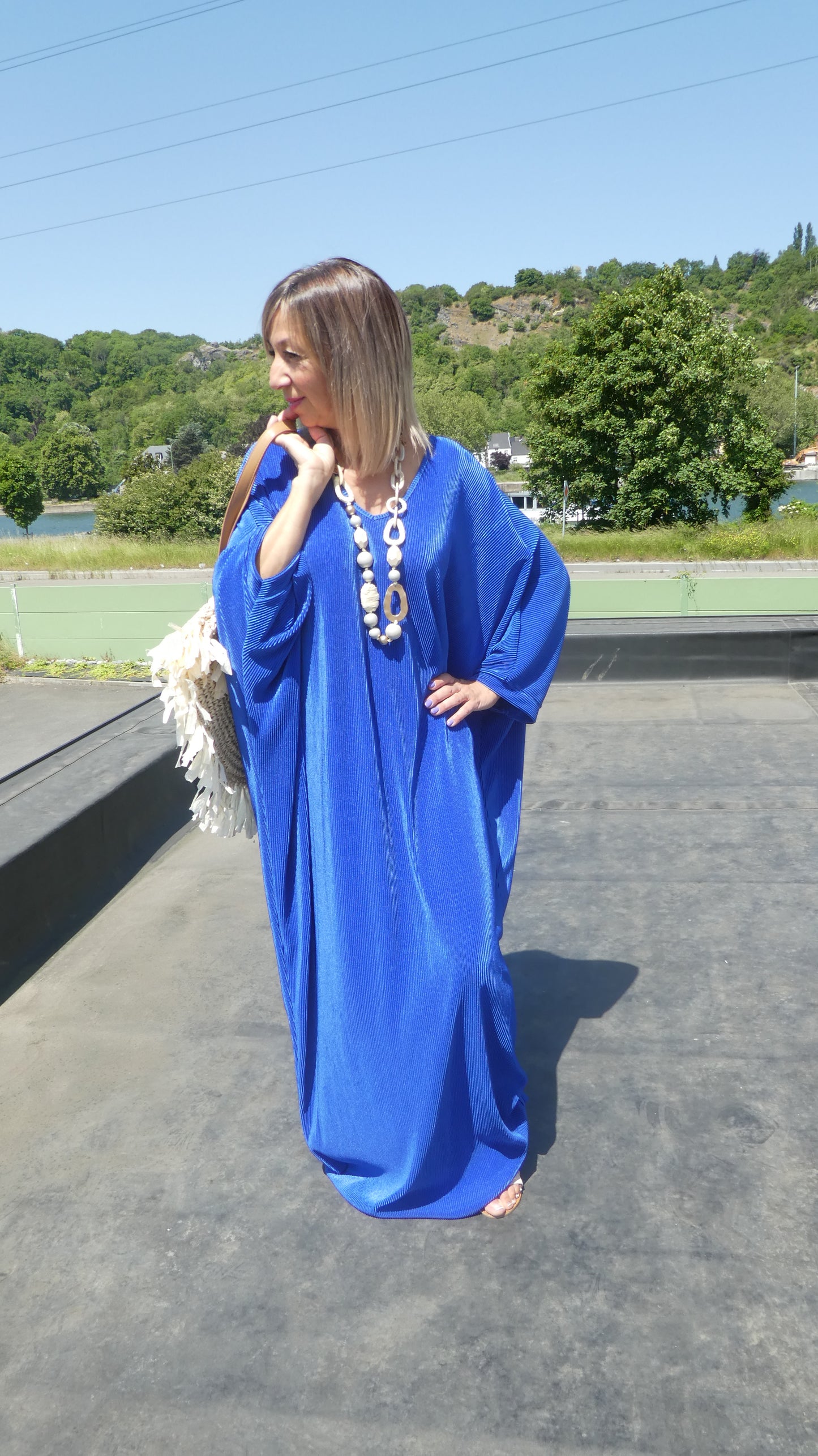Robe Leslie BLEU BIC