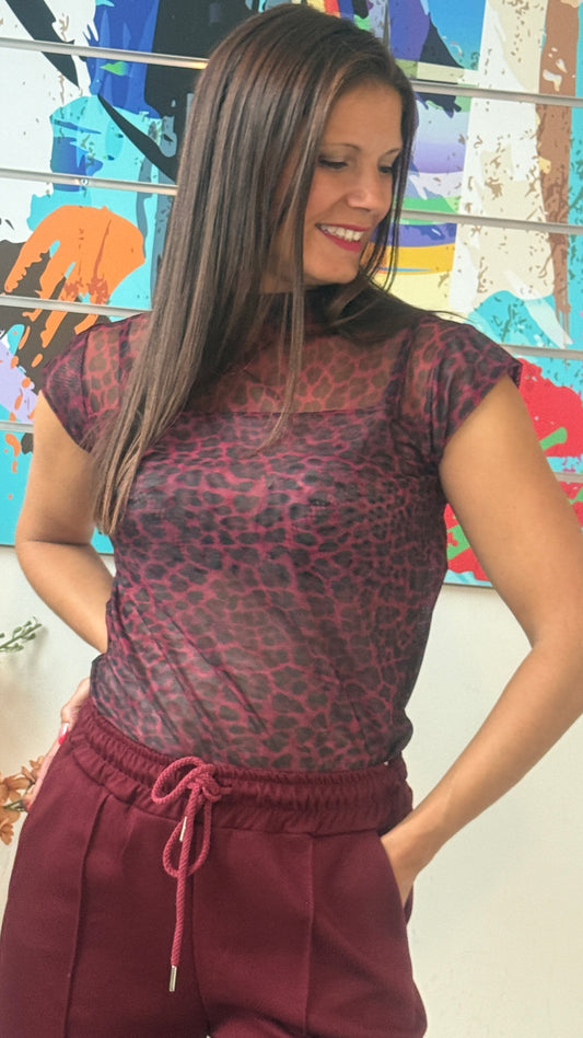 Blouse Vénus bordeaux