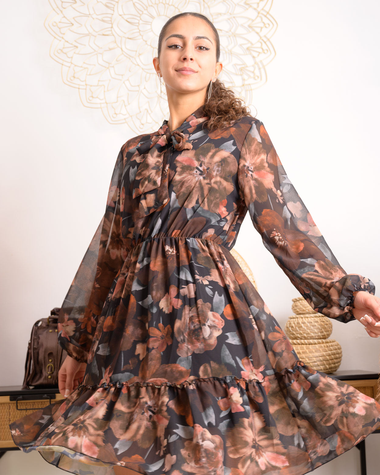 Robe Aristide marron