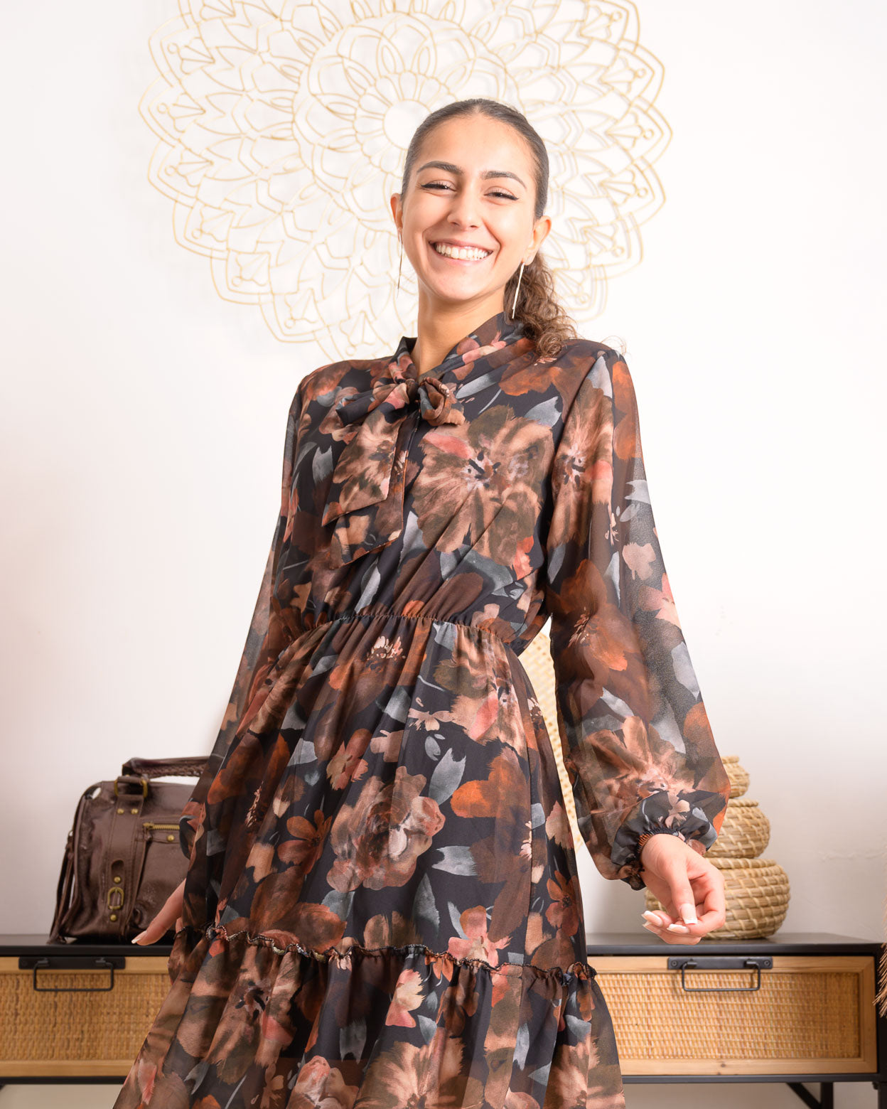 Robe Aristide marron