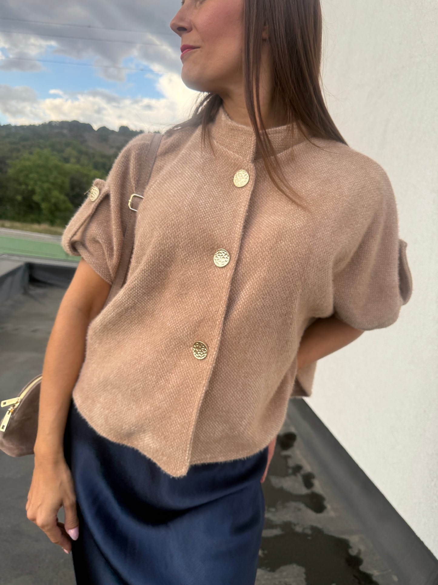 Gilet Noëlla camel