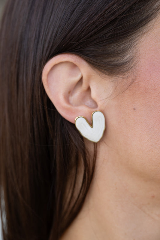 Boucles d'oreille Bastille blanc