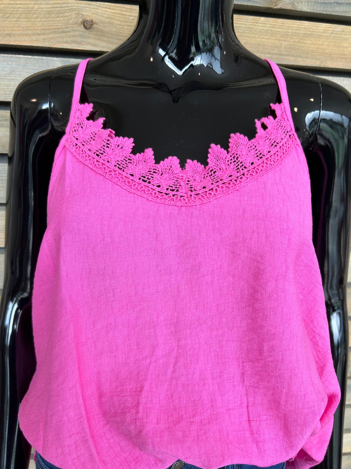 Top Viviane fuschia