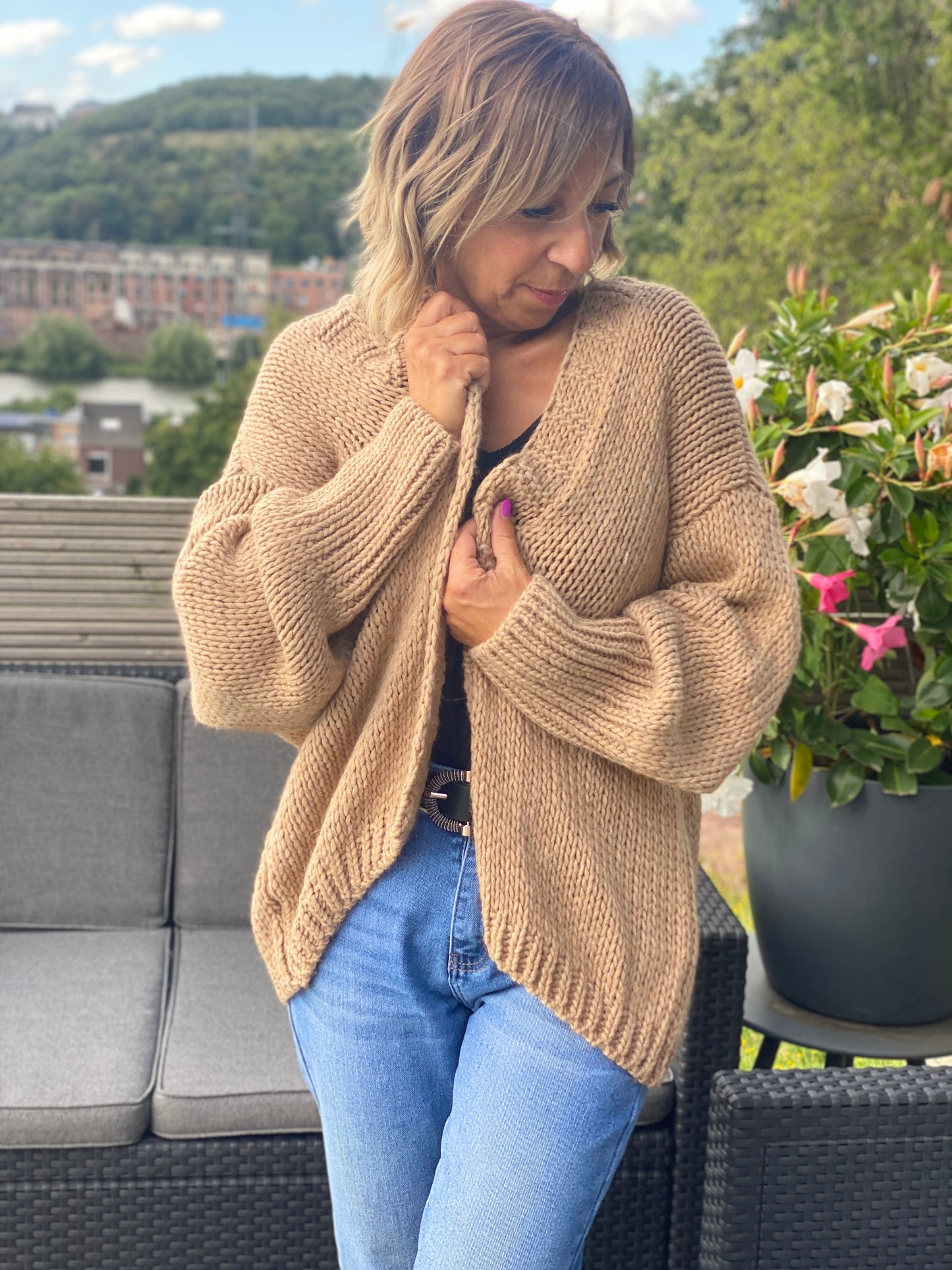 Gilet Emily camel clair