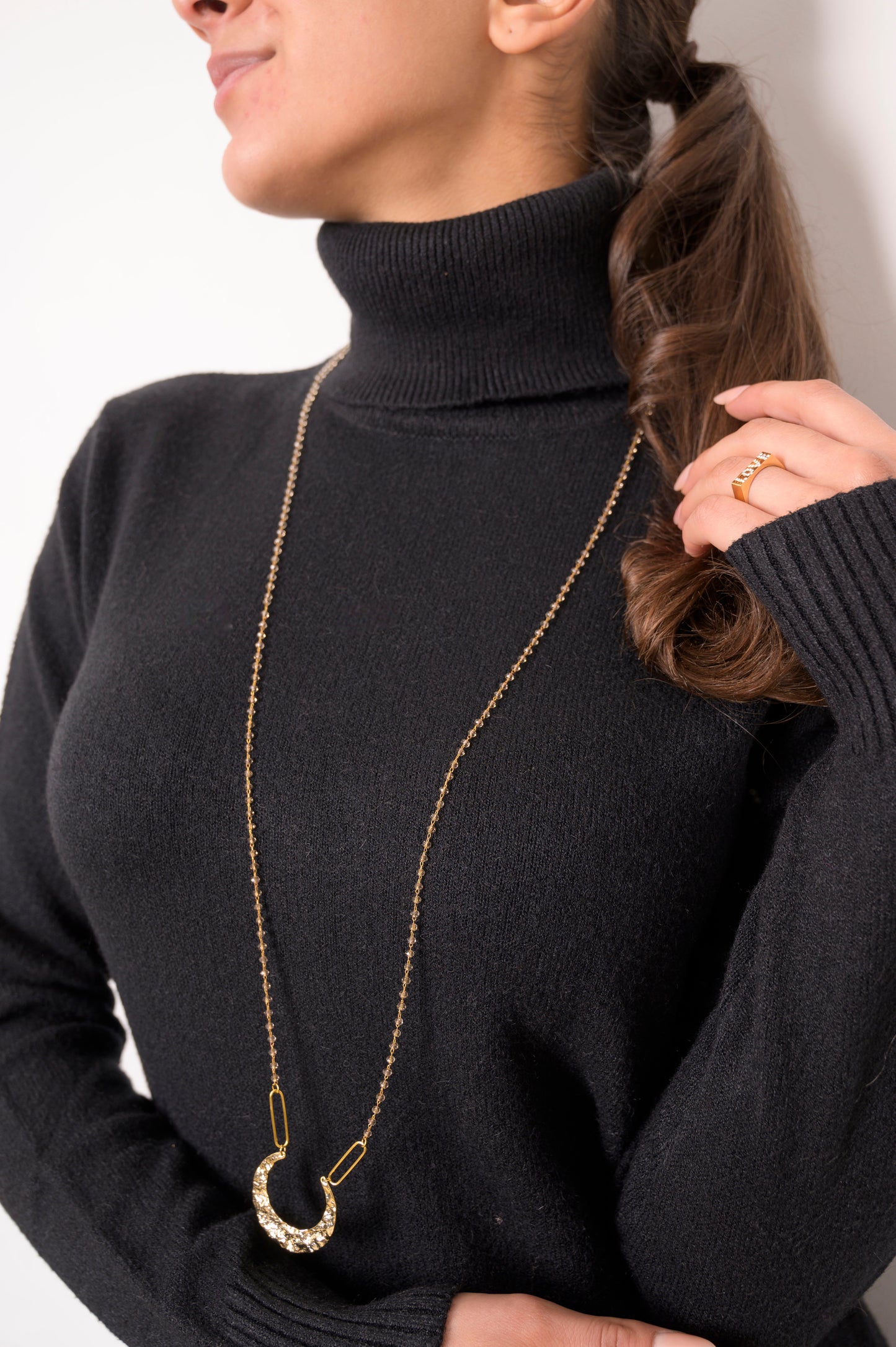 Long collier ambré Nicole Cavallaro