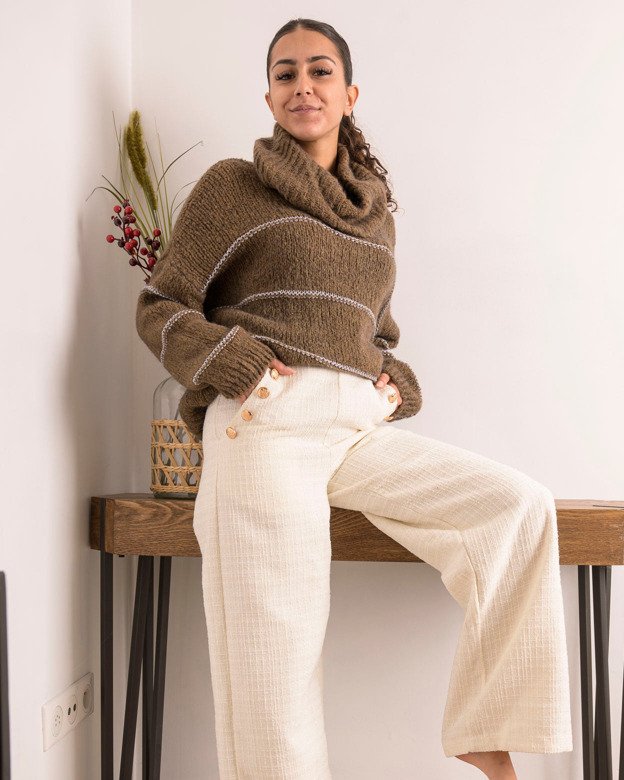 Pull Amandine marron