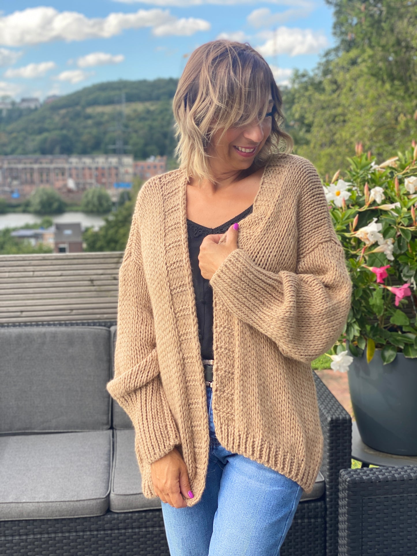 Gilet Emily camel clair
