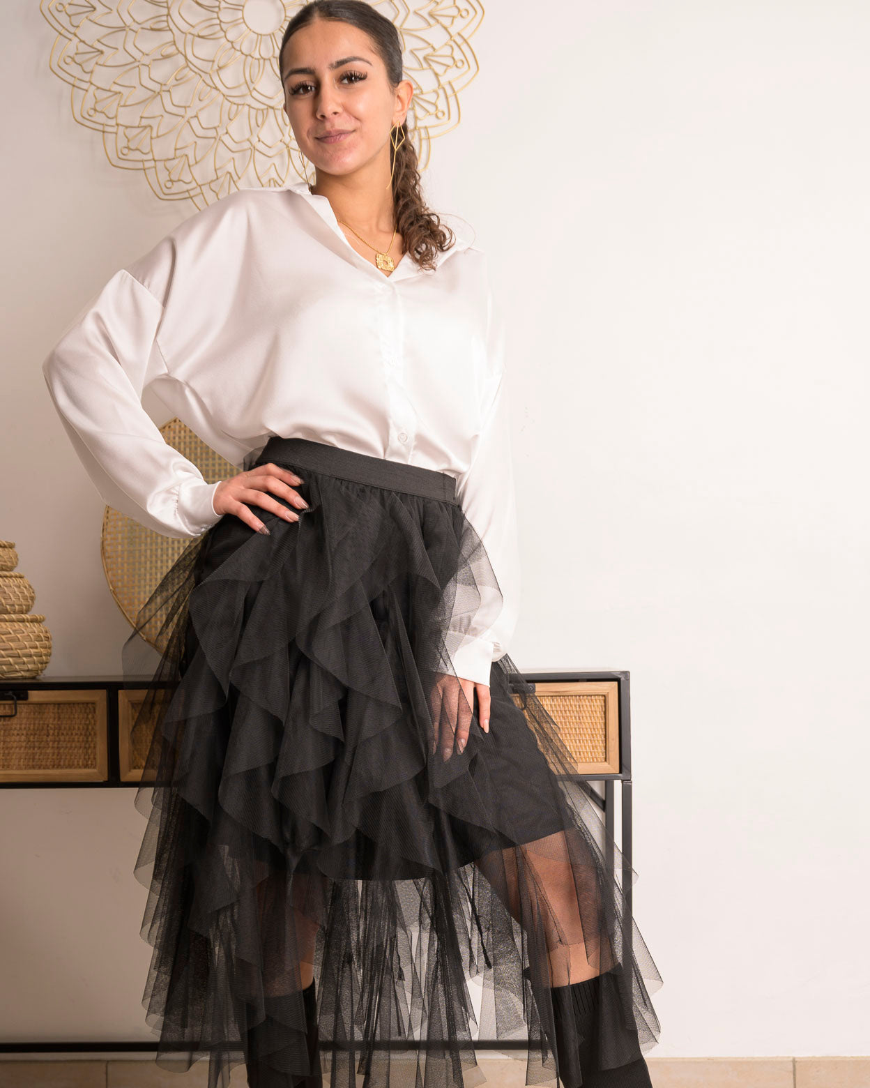 Chemisier Kayra blanc