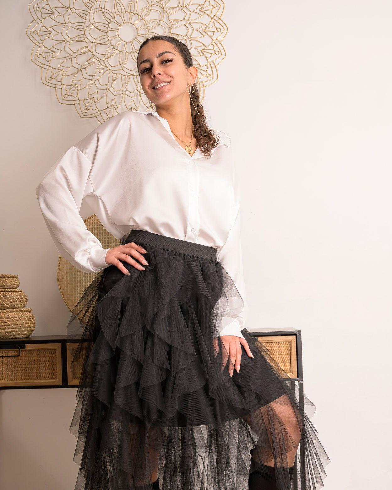 Chemisier Kayra blanc