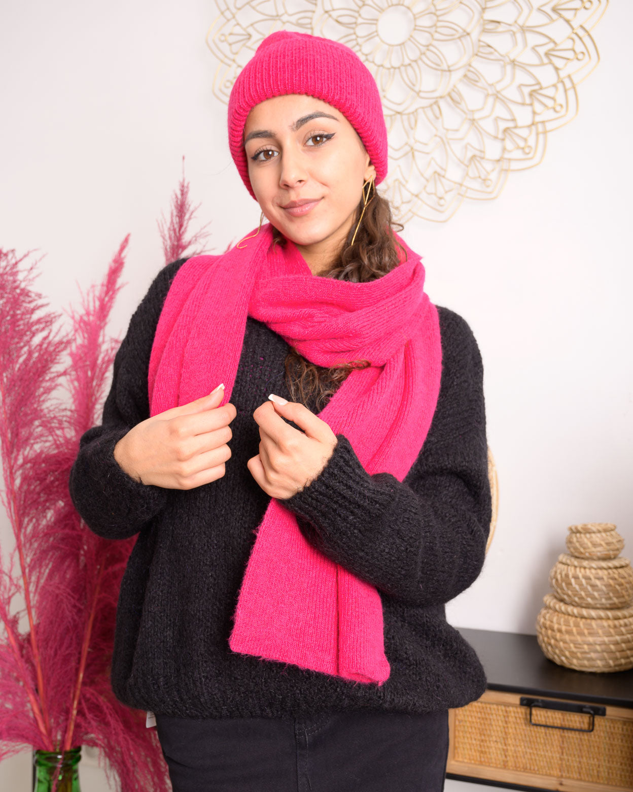 Bonnet Ondine fuchsia