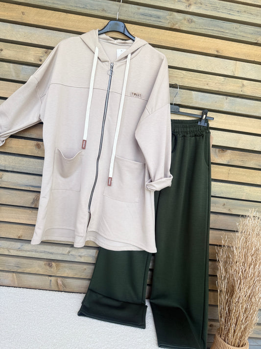 Pantalon Basile Kaki foncé