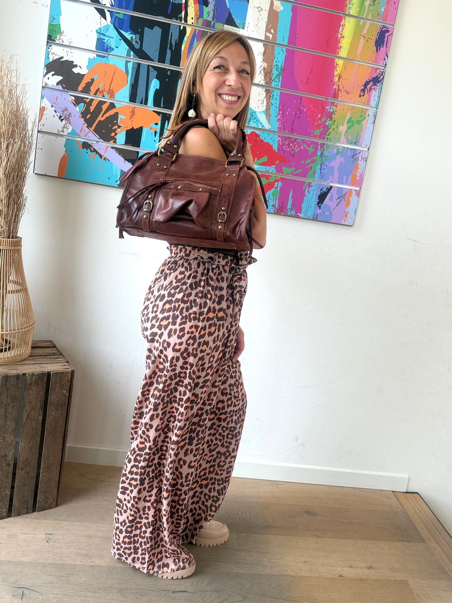 Pantalon Lino camel