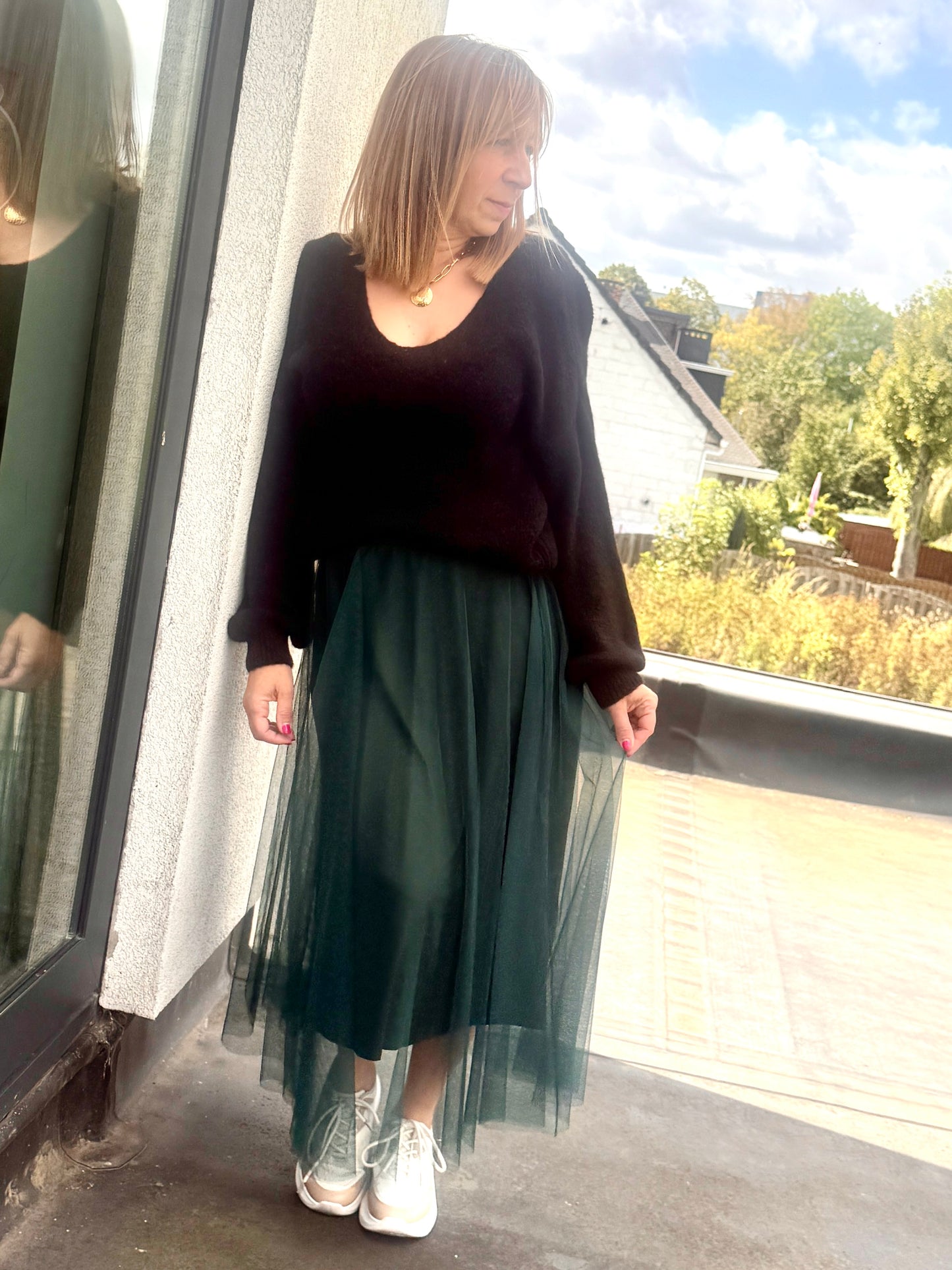 Jupe Jeanne vert emeraude