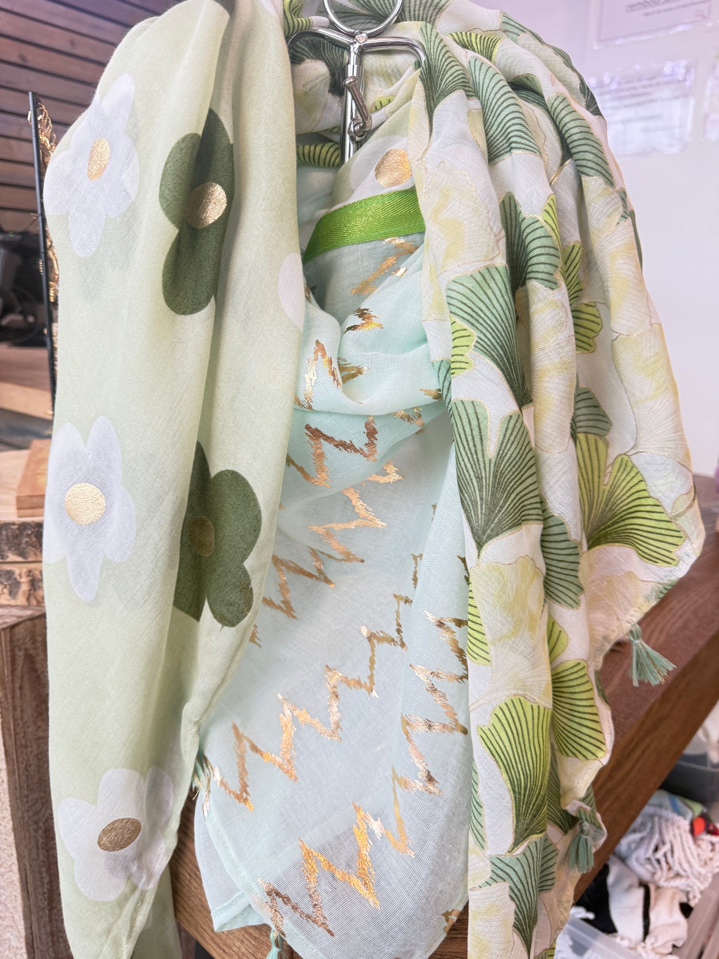 Foulard Mila vert eau