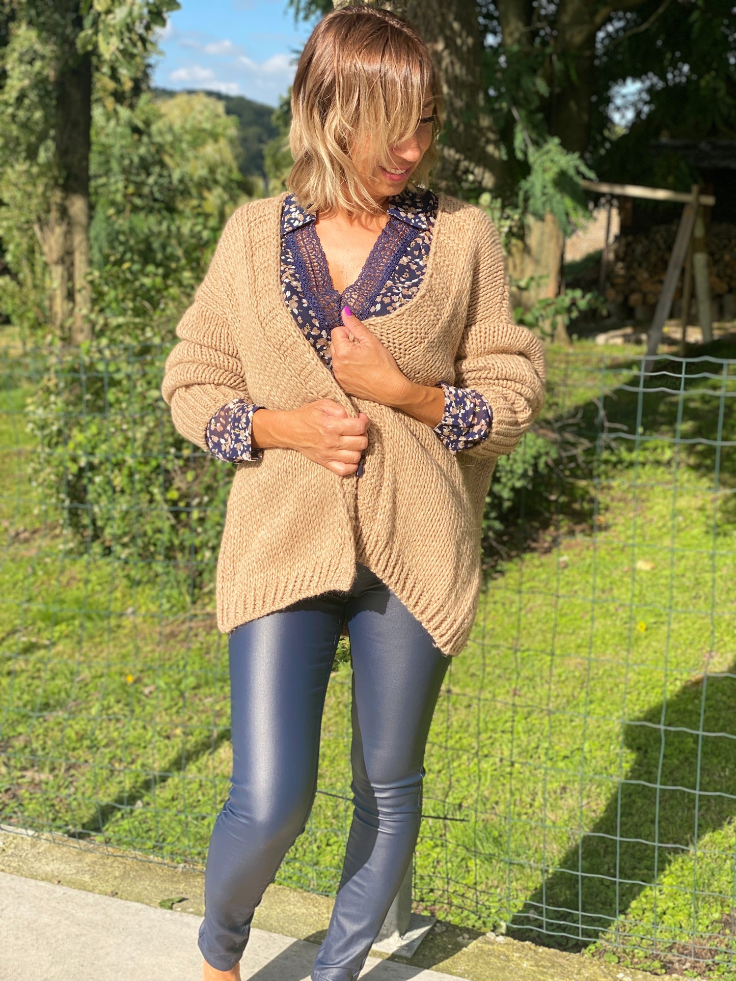 Gilet Emily camel clair