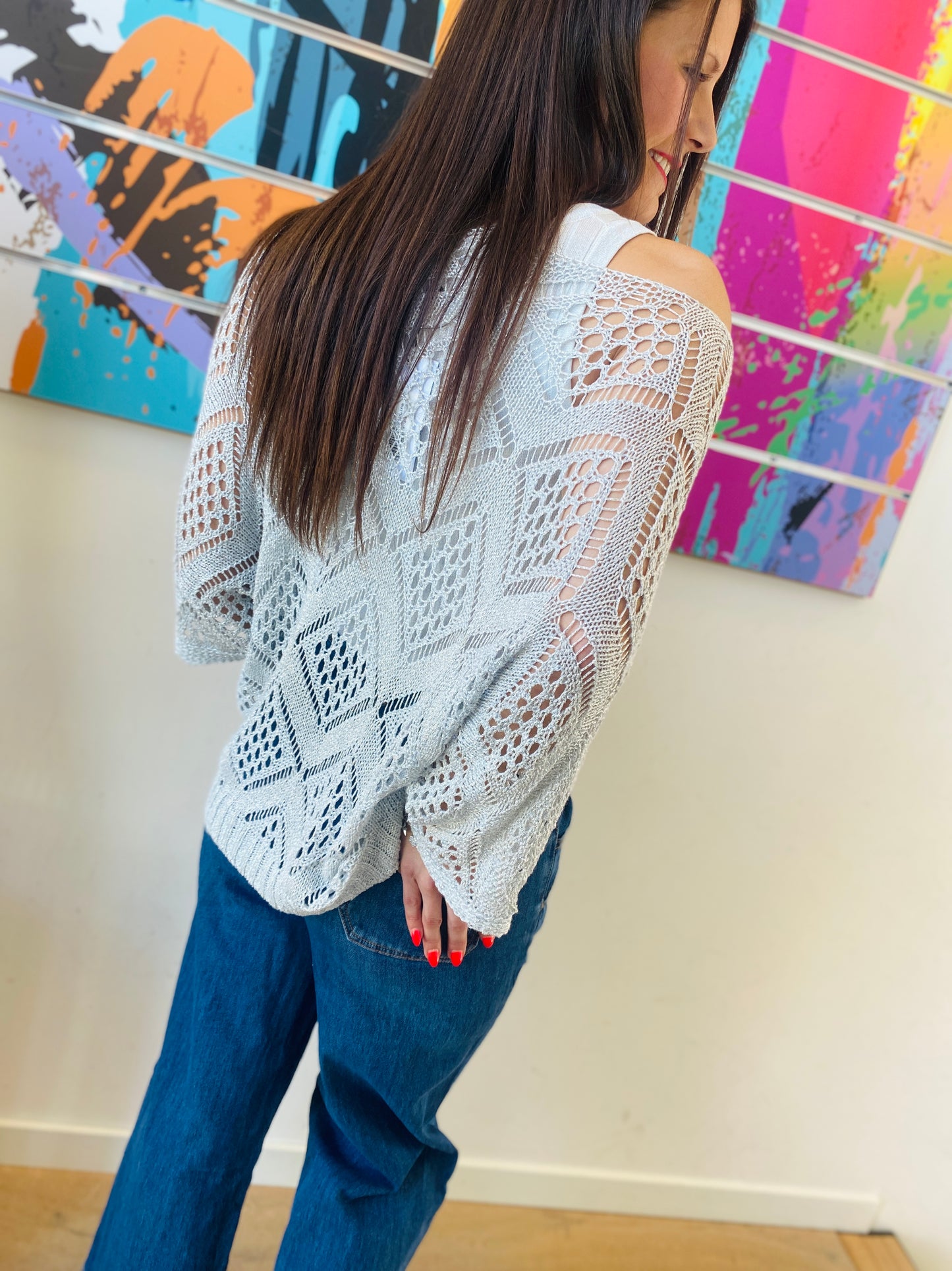 Pull Vicky argenté