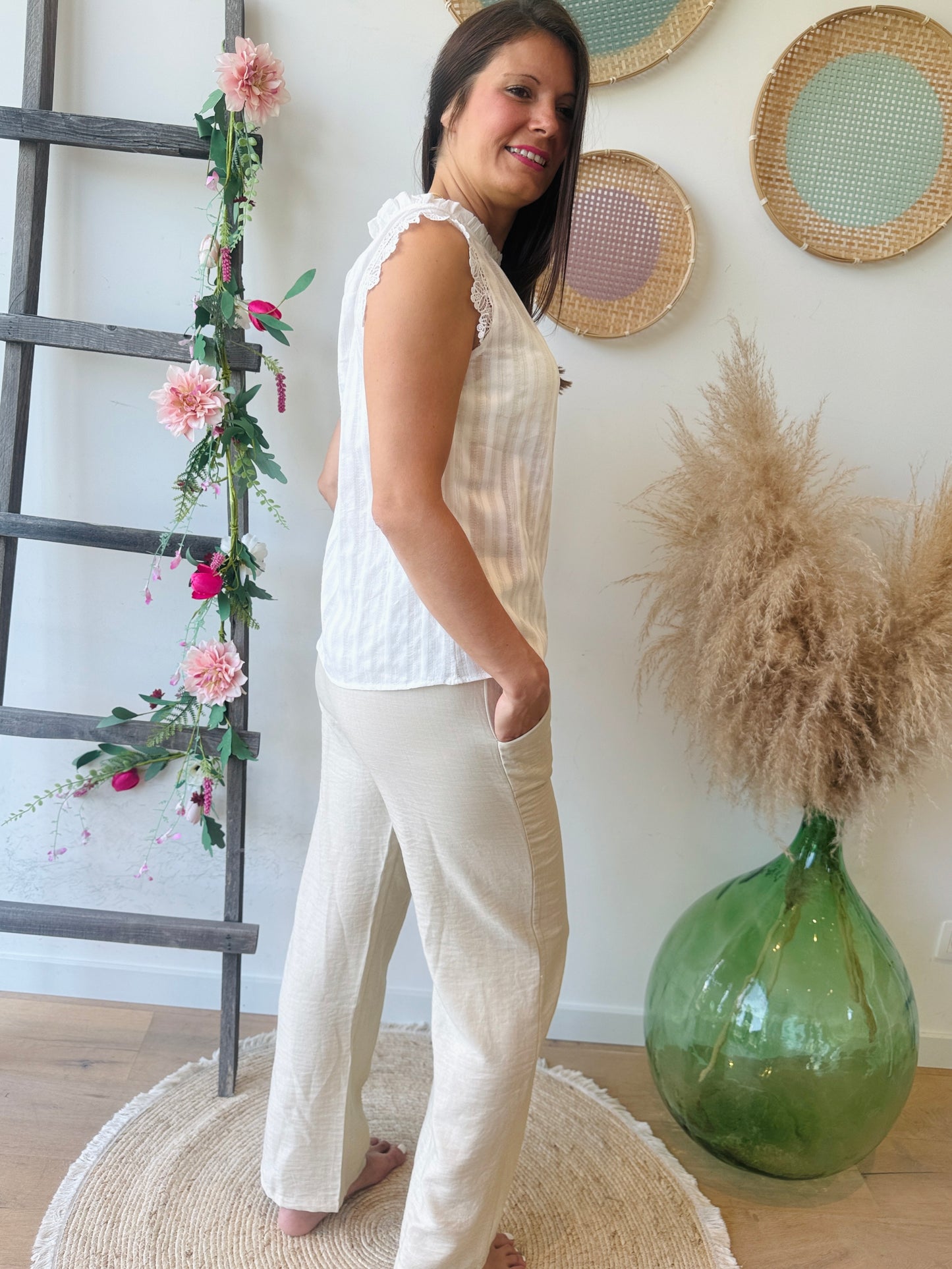 Pantalon Jessica beige
