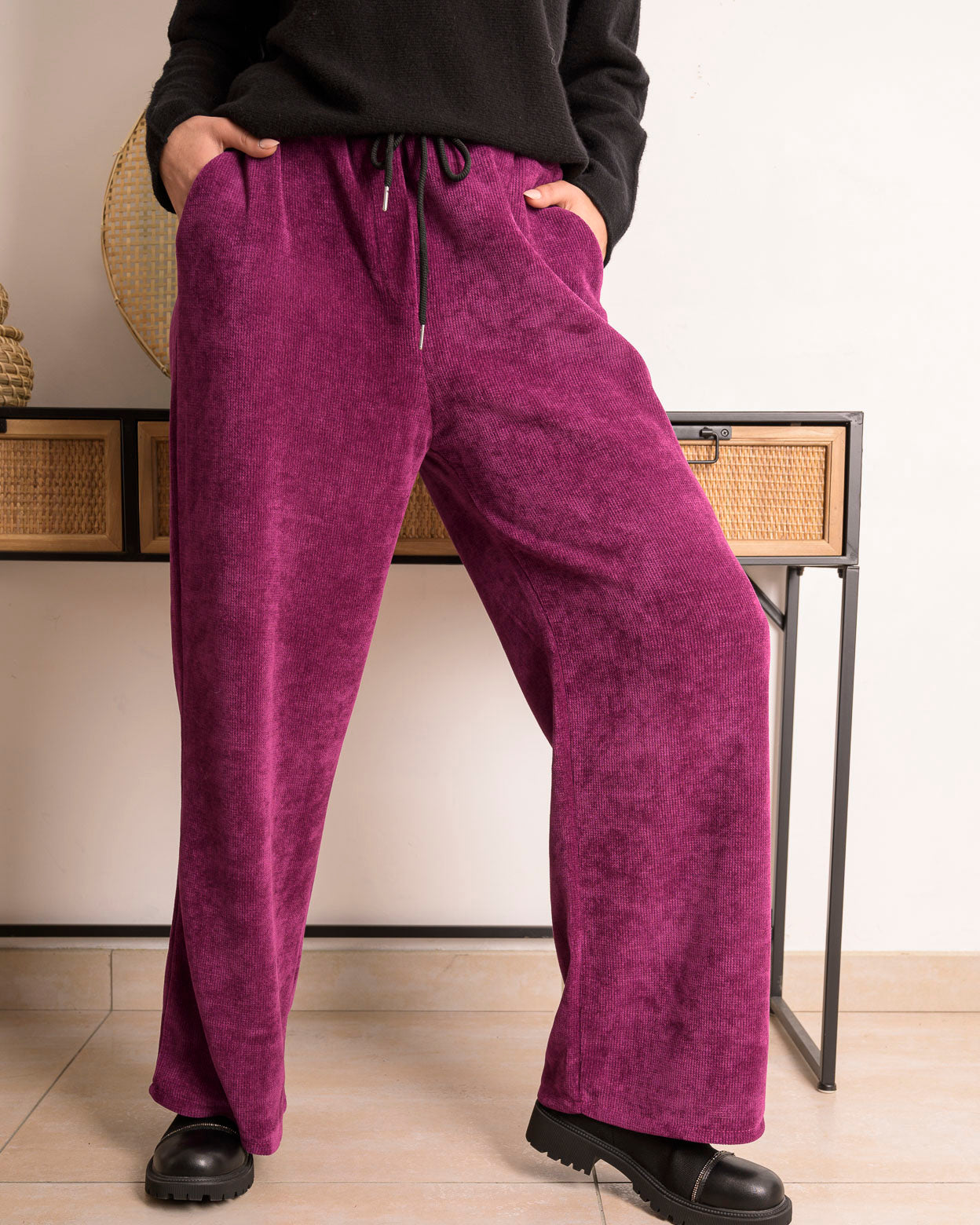 Pantalon Nina prune