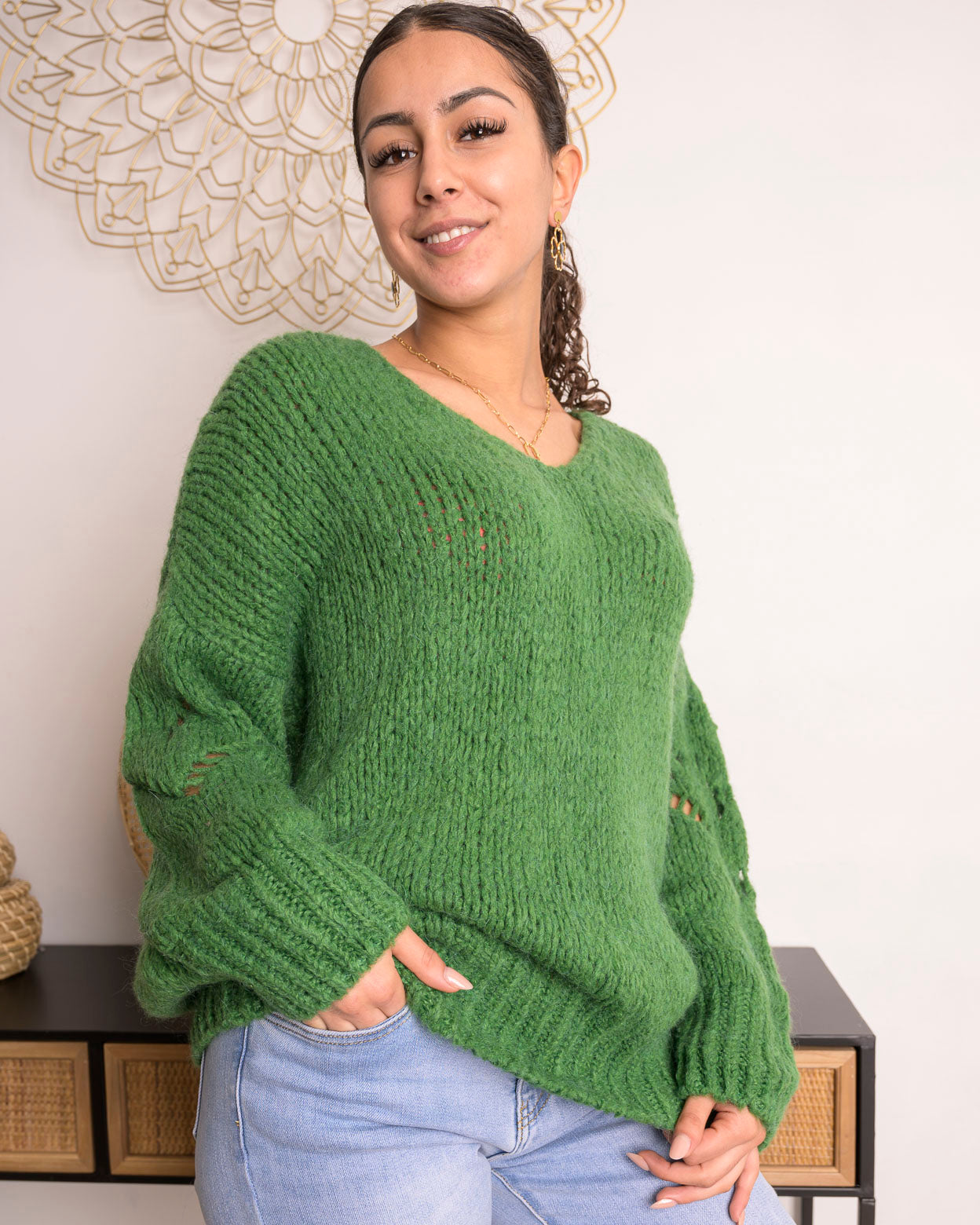 Pull Ninon vert