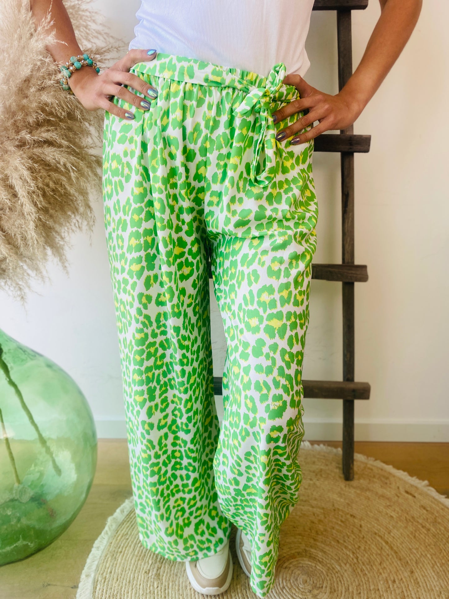 Pantalon Lino vert