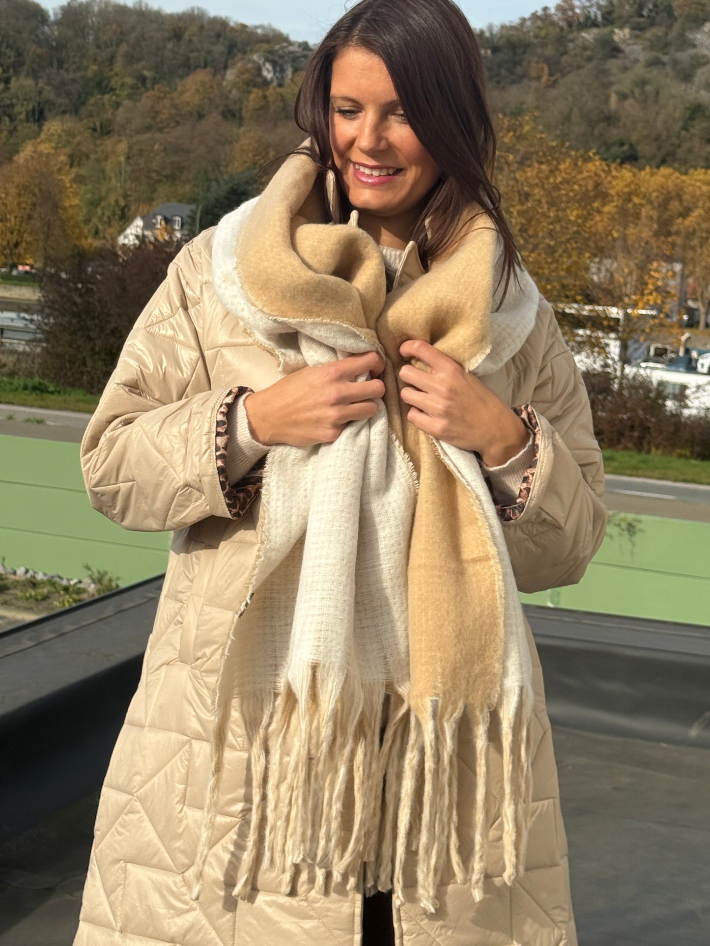 Echarpe Brook beige/camel