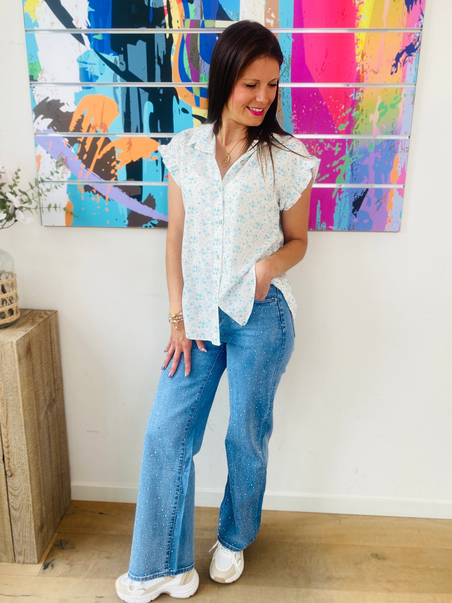 Chemisier Coline turquoise