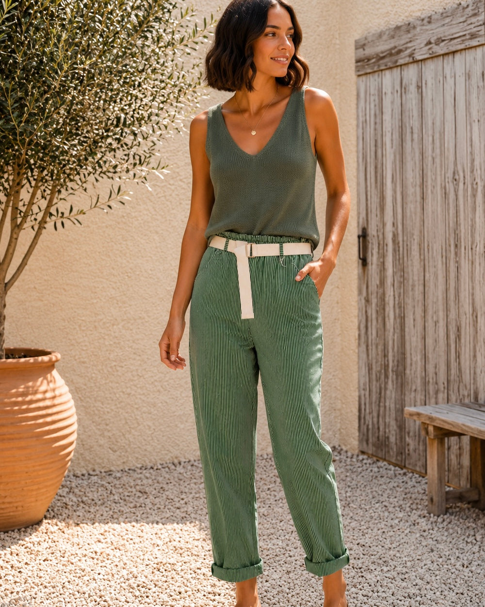 Pantalon Hermione vert