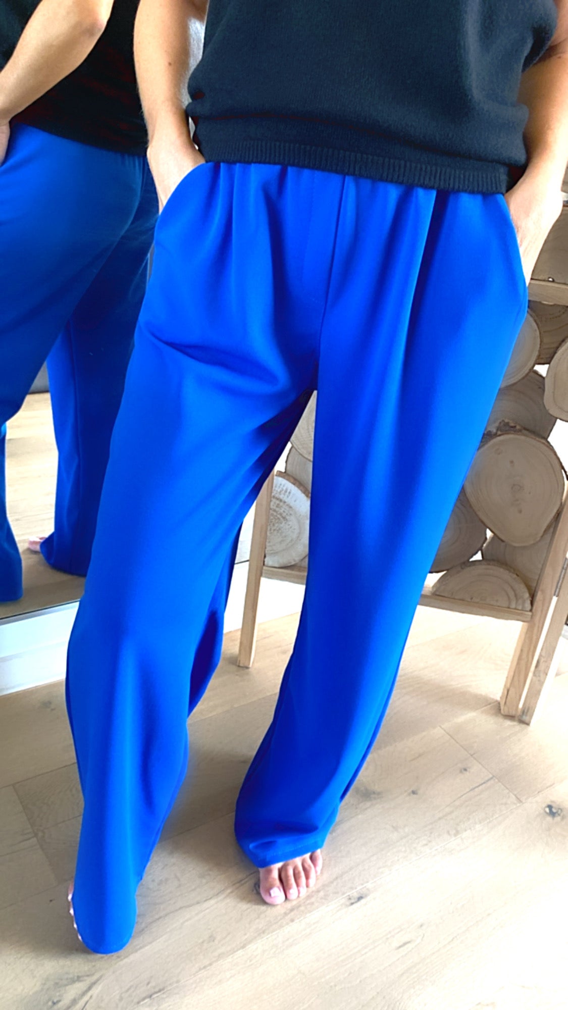 Pantalon Yolène bleu bic