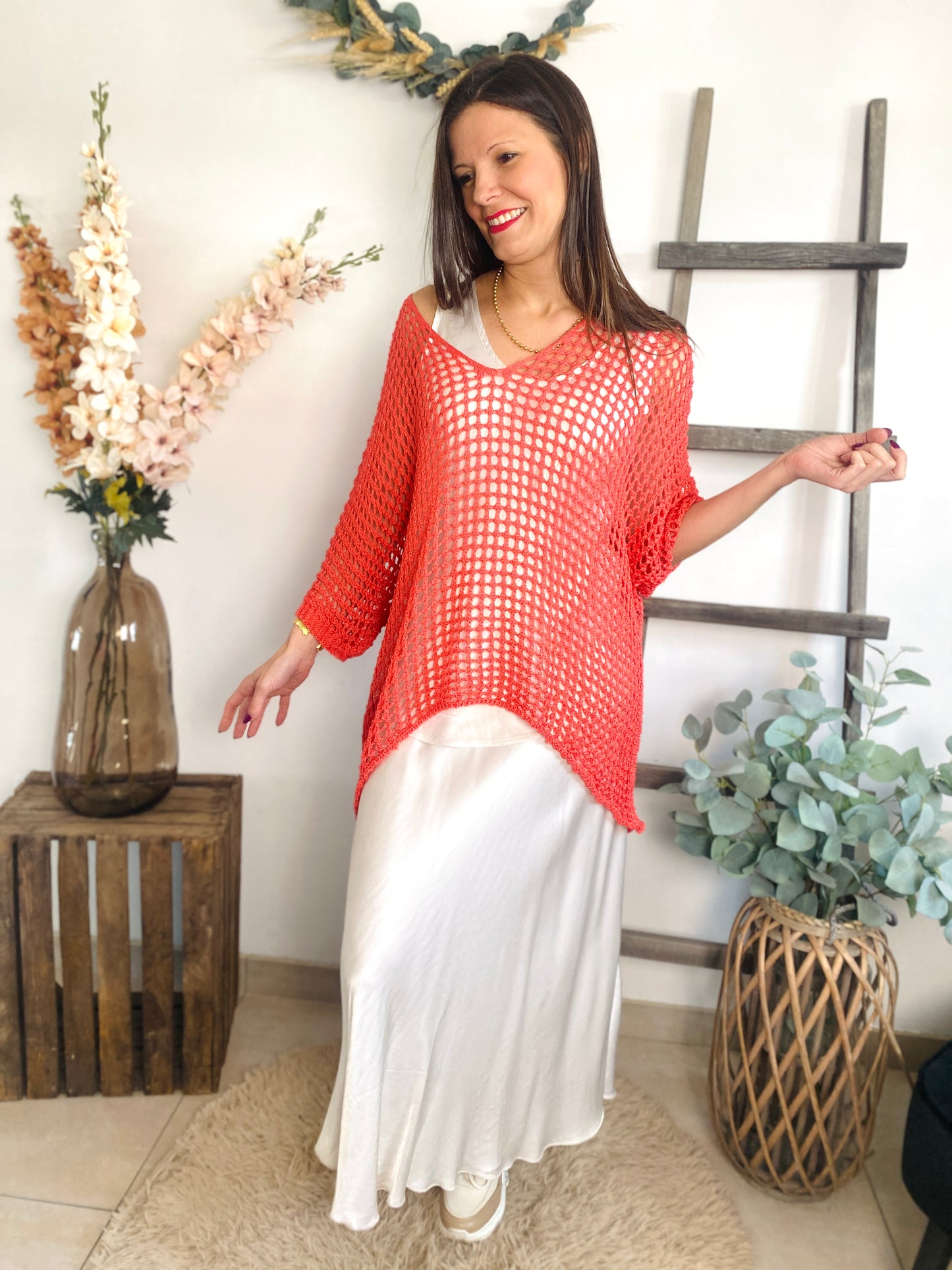 Pull Uma corail