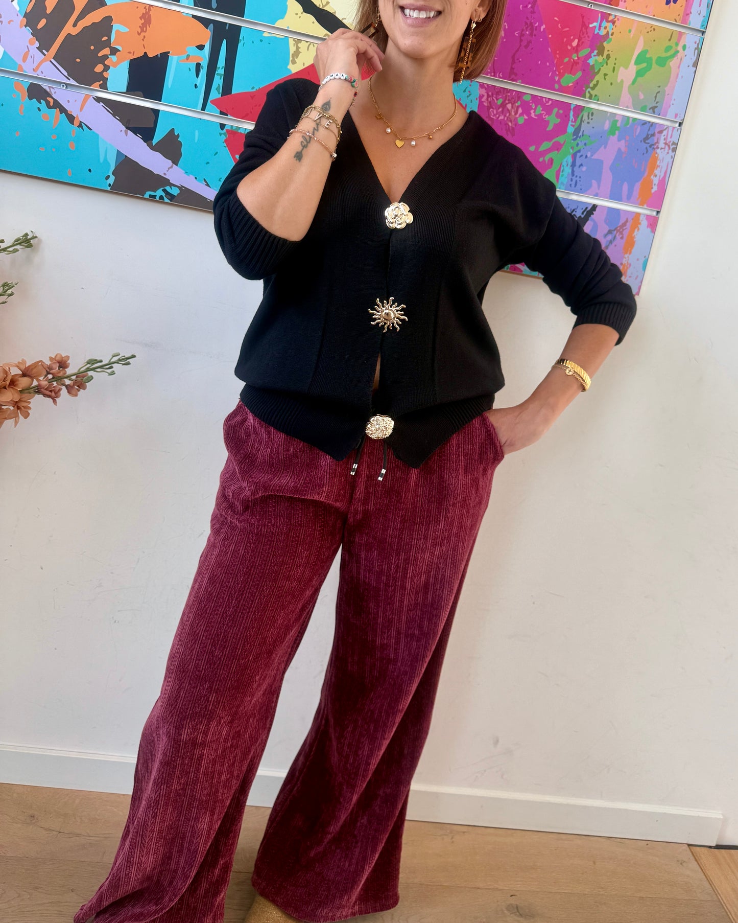 Pantalon Isaac bordeaux