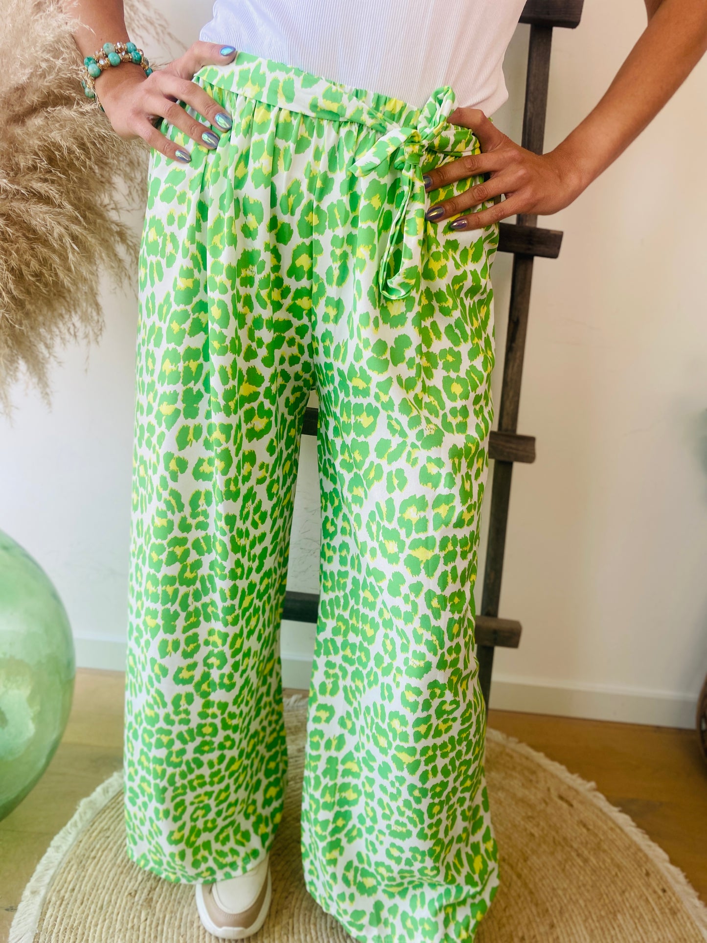 Pantalon Lino vert